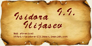 Isidora Ilijašev vizit kartica